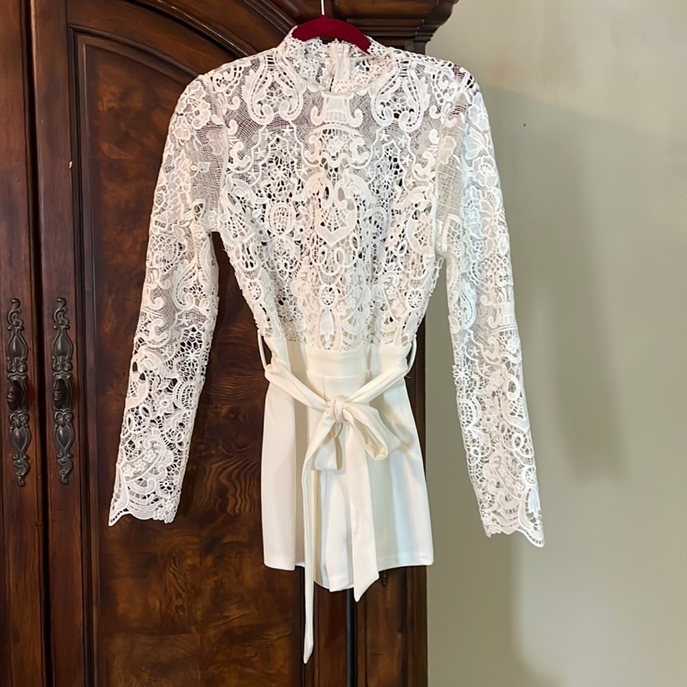 White Romper Medium - image 1